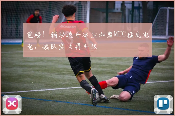 重磅!辅助选手冰尘加盟MTC猛虎电竞,战队实力再升级